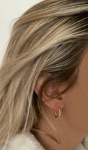 Load image into Gallery viewer, Gold Plated Hoop Huggie Earrings • Huggie Hoop Earrings • Gifts For Her • Minimalist Earrings In Sterling Silver • Best Friend Gift - Juniper