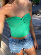 Load image into Gallery viewer, Green Twisted knit Top - Juniper