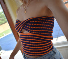 Load image into Gallery viewer, Striped Twist Top - Juniper