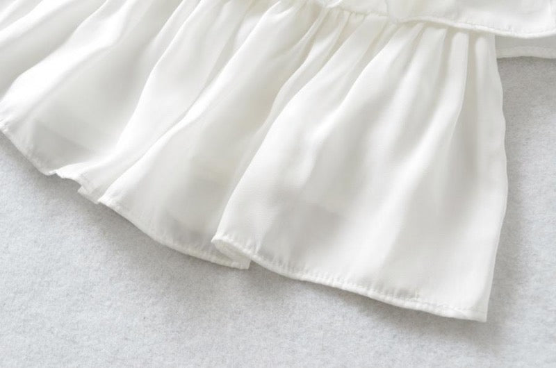 White/Black Ruffle Skirt – Juniper