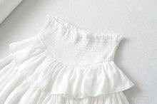 Load image into Gallery viewer, White/Black Ruffle Skirt - Juniper