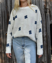 Load image into Gallery viewer, Blue Floral Sweater - Juniper