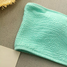 Load image into Gallery viewer, Mint Green Ribbed Strapless Bikini Set - Juniper