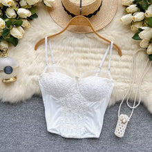 Load image into Gallery viewer, Y2K Corset Lace Croptop - Juniper