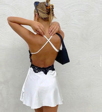 Load image into Gallery viewer, White Slip Lace Dress - Juniper