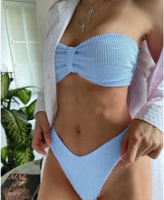 Load image into Gallery viewer, Pink Ribbed Strapless Bikini Set - Juniper