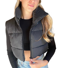 Load image into Gallery viewer, Cropped Puffer Vest - Juniper