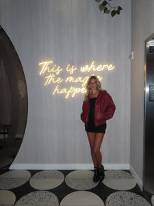 Burgundy Blaze Leather Jacket