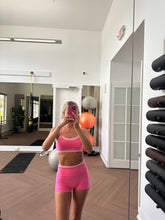 Load image into Gallery viewer, Pink Performance High-Waisted Biker Shorts - Juniper
