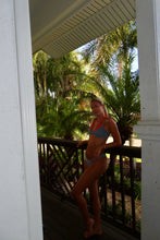 Load image into Gallery viewer, Red &amp; Blue Gingham Knot Front Bikini Set
