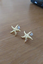 Load image into Gallery viewer, Golden Starfish Stud Earrings – Coastal Charm Collection
