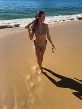 Load image into Gallery viewer, Black &amp; White Textured Stripe Bikini Set - Juniper
