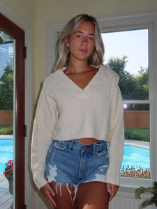 Simply Chunky Beige Knit Sweater