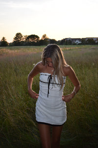 White Strapless Lace Dress - Juniper