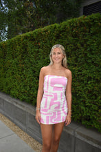 Load image into Gallery viewer, Coastal Mosaic Strapless Mini Dress
