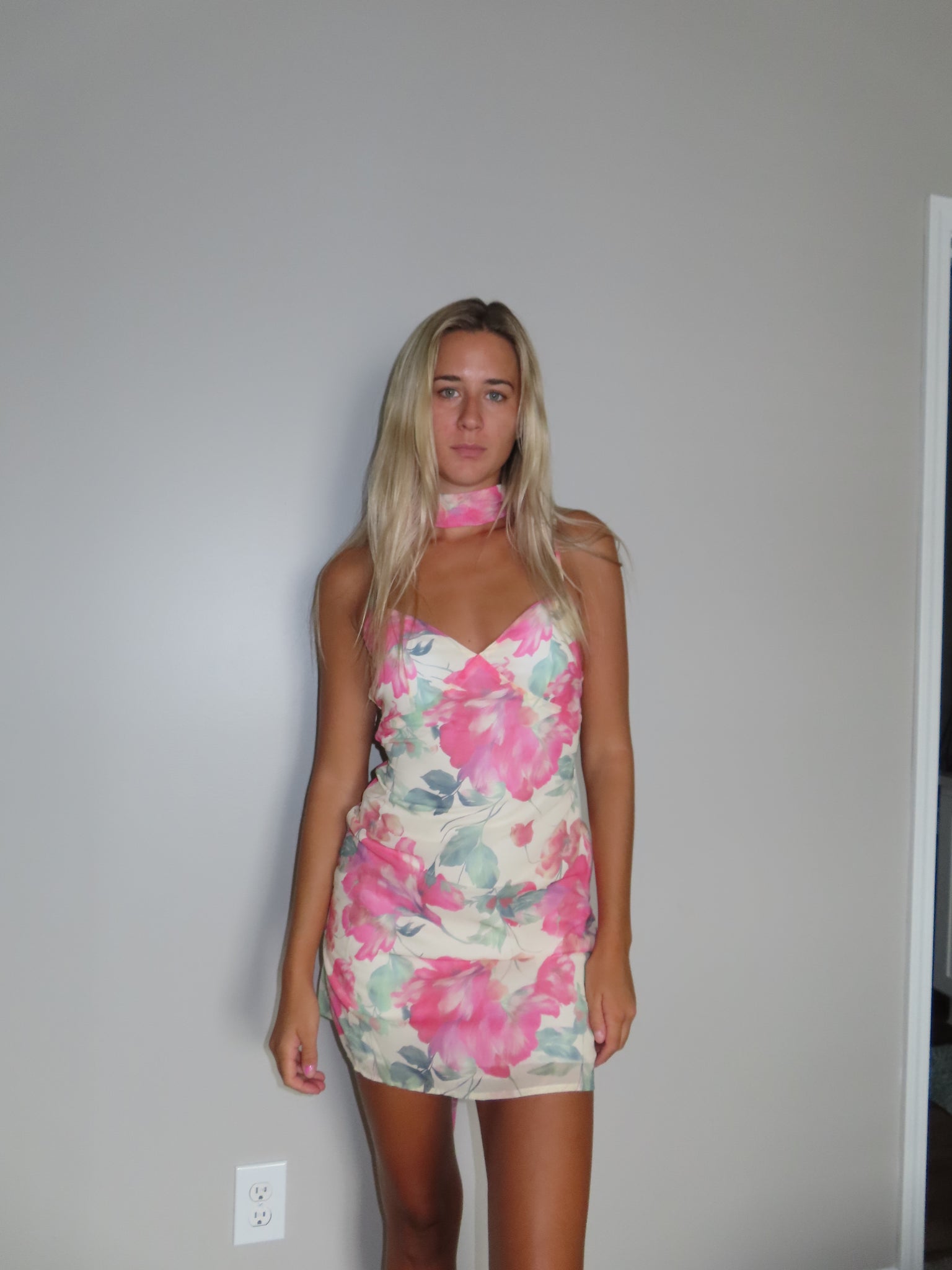 Pink Floral Mini Dress Pink Floral Mini Dress