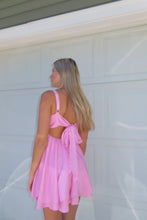Load image into Gallery viewer, Blush Bow Back Mini Dress - Juniper

