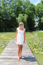 Load image into Gallery viewer, Mini White Floral Dress
