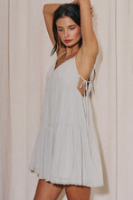 Load image into Gallery viewer, Sage Serenity Lace Trim Babydoll Mini Dress
