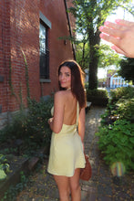 Load image into Gallery viewer, Lemon Glow Halter Mini Dress
