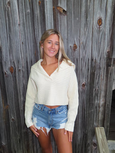 Simply Chunky Beige Knit Sweater