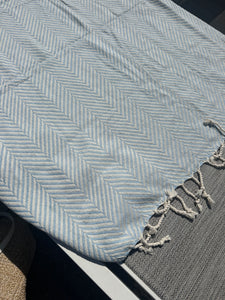 Light Blue Turkish Beach Towel