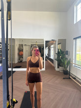 Load image into Gallery viewer, Cocoa Sculpt Workout Set – Top &amp; Shorts
