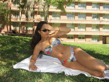 Load image into Gallery viewer, Villa Bloom Bandeau Bikini Set - Juniper
