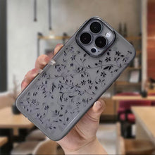 Load image into Gallery viewer, Black Floral IPhone Case
