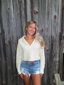 Simply Chunky Beige Knit Sweater