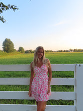 Load image into Gallery viewer, Pink Cutout Floral Dress - Juniper
