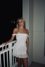 Load image into Gallery viewer, White Cascade Mini Dress
