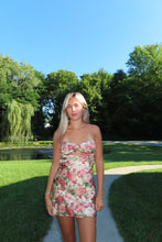 Load image into Gallery viewer, Blushing Blooms Mini Strapless Dress - Juniper
