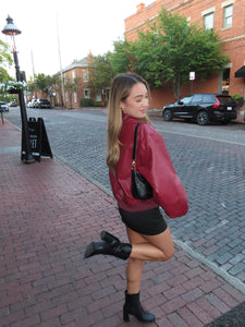 Burgundy Blaze Leather Jacket