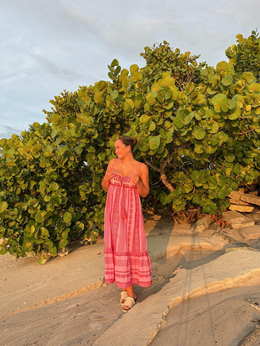 Bohemian Pink Maxi Dress