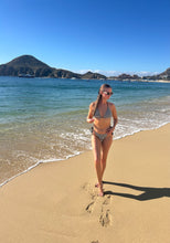 Load image into Gallery viewer, Black &amp; White Textured Stripe Bikini Set - Juniper
