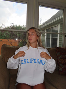 White Cali Crewneck