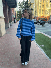 Load image into Gallery viewer, Purple Striped Sweater
