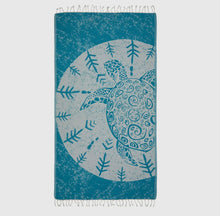 Load image into Gallery viewer, Ocean Sea Turtle Abstract Beach Towel
