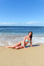 Load image into Gallery viewer, Blue Ice Sparkle Bandeau Bikini Set - Juniper
