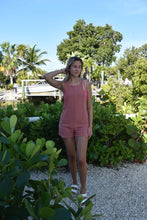 Load image into Gallery viewer, Pink Waffle Beach Romper
