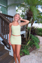 Load image into Gallery viewer, Pistachio Breeze Ruched Two-Piece Skirt Set - Juniper
