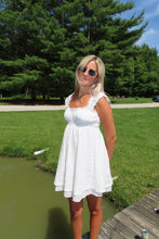 Load image into Gallery viewer, Mini White Floral Dress
