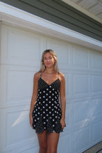 Load image into Gallery viewer, Midnight Polka Dot Mini Dress
