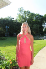 Load image into Gallery viewer, Coral Cove Halter Mini Dress
