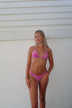 Load image into Gallery viewer, Pink Champagne Sparkle Triangle Bikini Set
