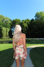 Load image into Gallery viewer, Blushing Blooms Mini Strapless Dress - Juniper

