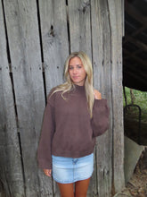 Load image into Gallery viewer, Cozy Cocoa Mock Neck Sweater – Fall Essential
