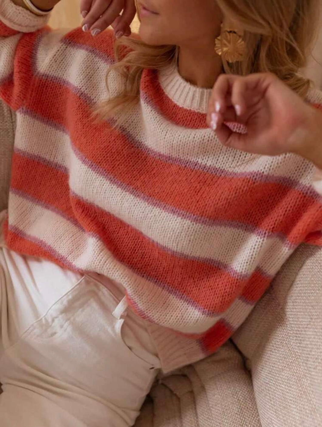 Sunset Stripes Knit Sweater