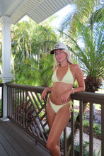 Load image into Gallery viewer, Golden Hour Textured Triangle Bikini Set - Juniper
